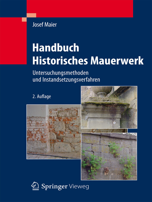 Title details for Handbuch Historisches Mauerwerk by Josef Maier - Available